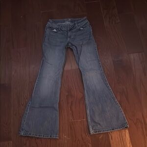 Flared Blue Denim Jeans